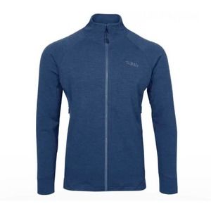 Rab NEXUS Full Zip Thermic Light Jacket Size Large Blue Deep‎ Ink Grid Lined New